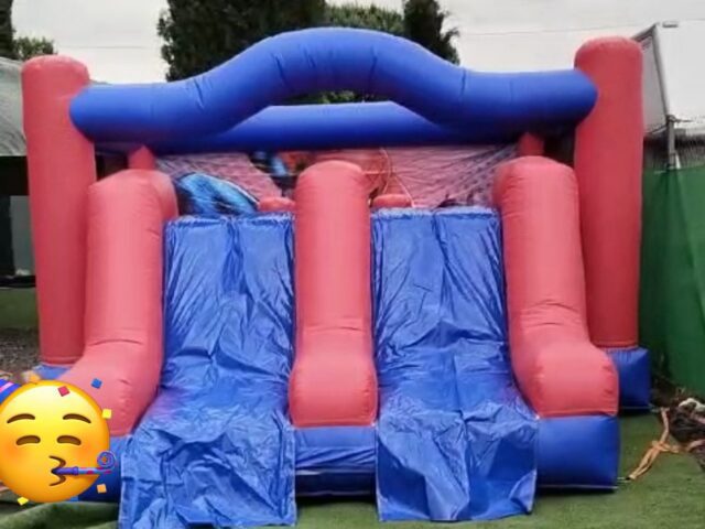 Castillo Hinchable Doble Tobogán Spiderman